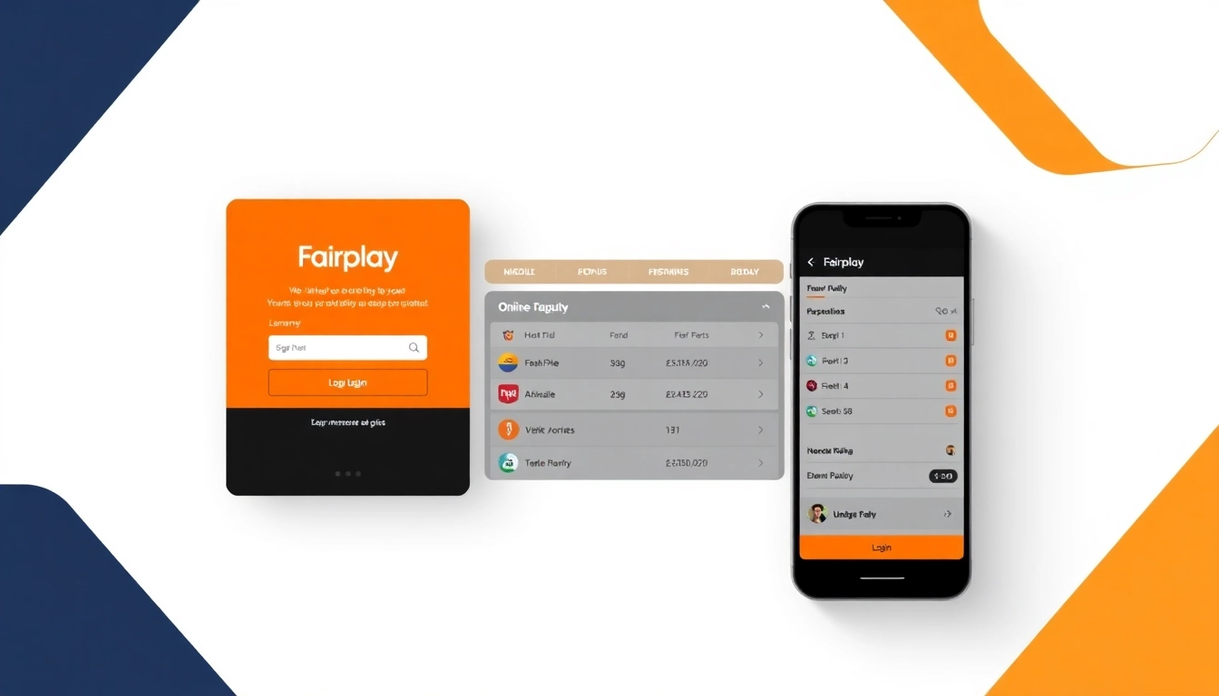 Fairplay online login screen with modern orange and black interface, showcasing seamless sports betting access for Indian users.