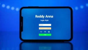 Secure Reddy Anna Login page on a smartphone, featuring sports betting icons and user credentials input, for easy access and quick betting.