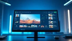 Close-up of Nano Banana AI interface on a modern computer screen showing advanced image editing features with layered visuals and AI reasoning tools.