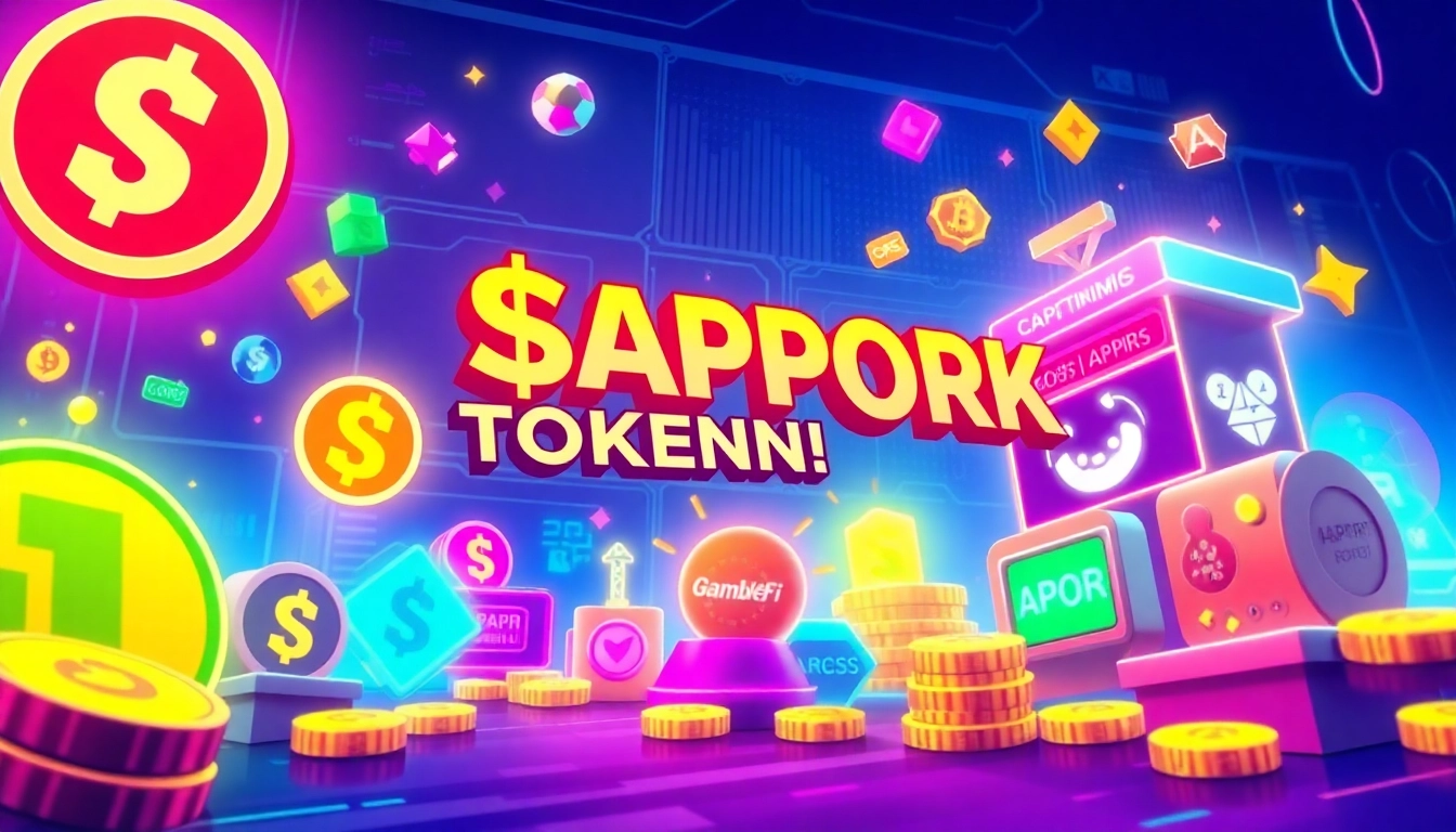 Engaging visual showing APORK Tokenomics concepts with vibrant blockchain and meme coin